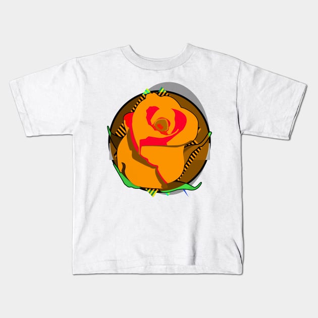 Yellow Rose Kids T-Shirt by momomoma